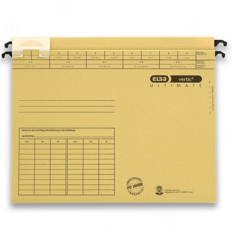 ELBA Hängesammler vertic ULTIMATE, Hartpappeboden, 20 mm