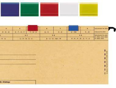 ELBA Farbreiter vertic 1 100420884 20x16mm PVC dunkelgrün 25 St./Pack.
