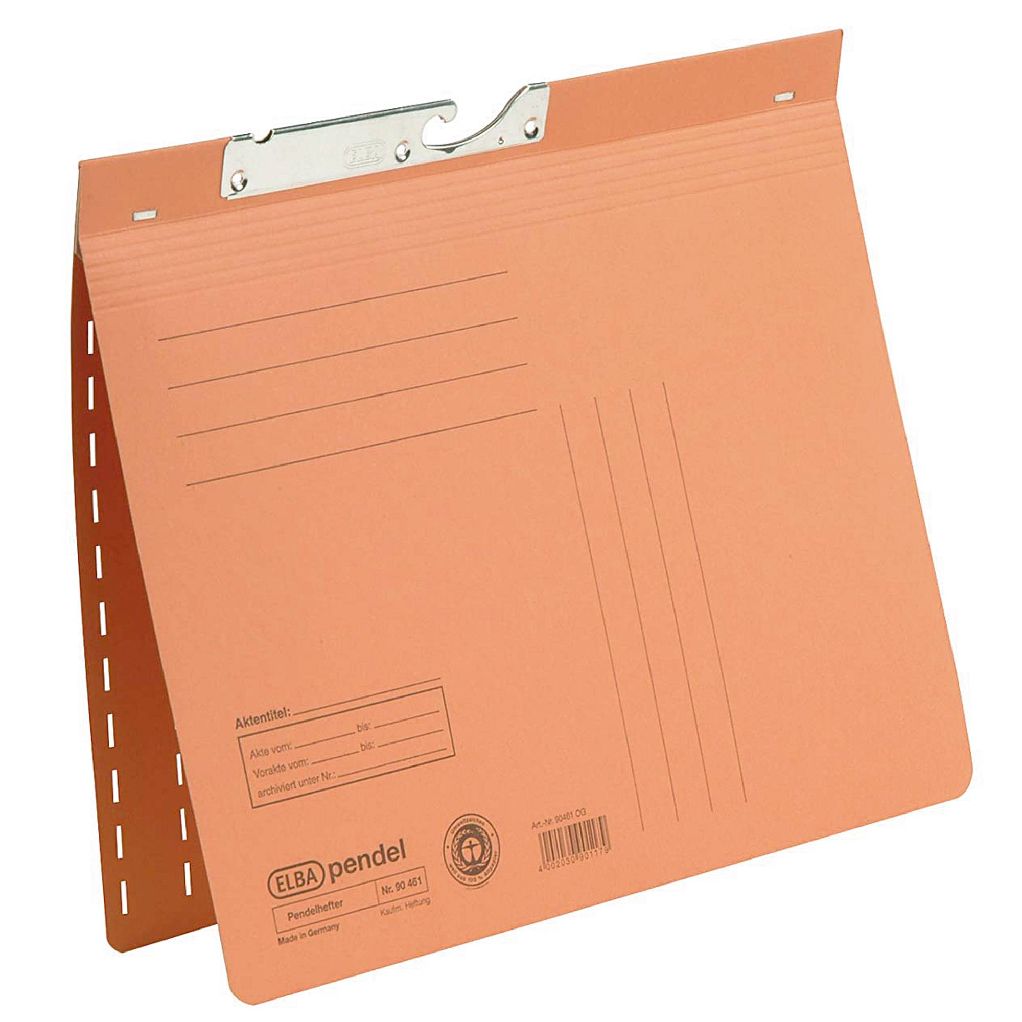 ELBA Pendelhefter 100560104 DIN A4 kfm. Heftung 320g Karton orange