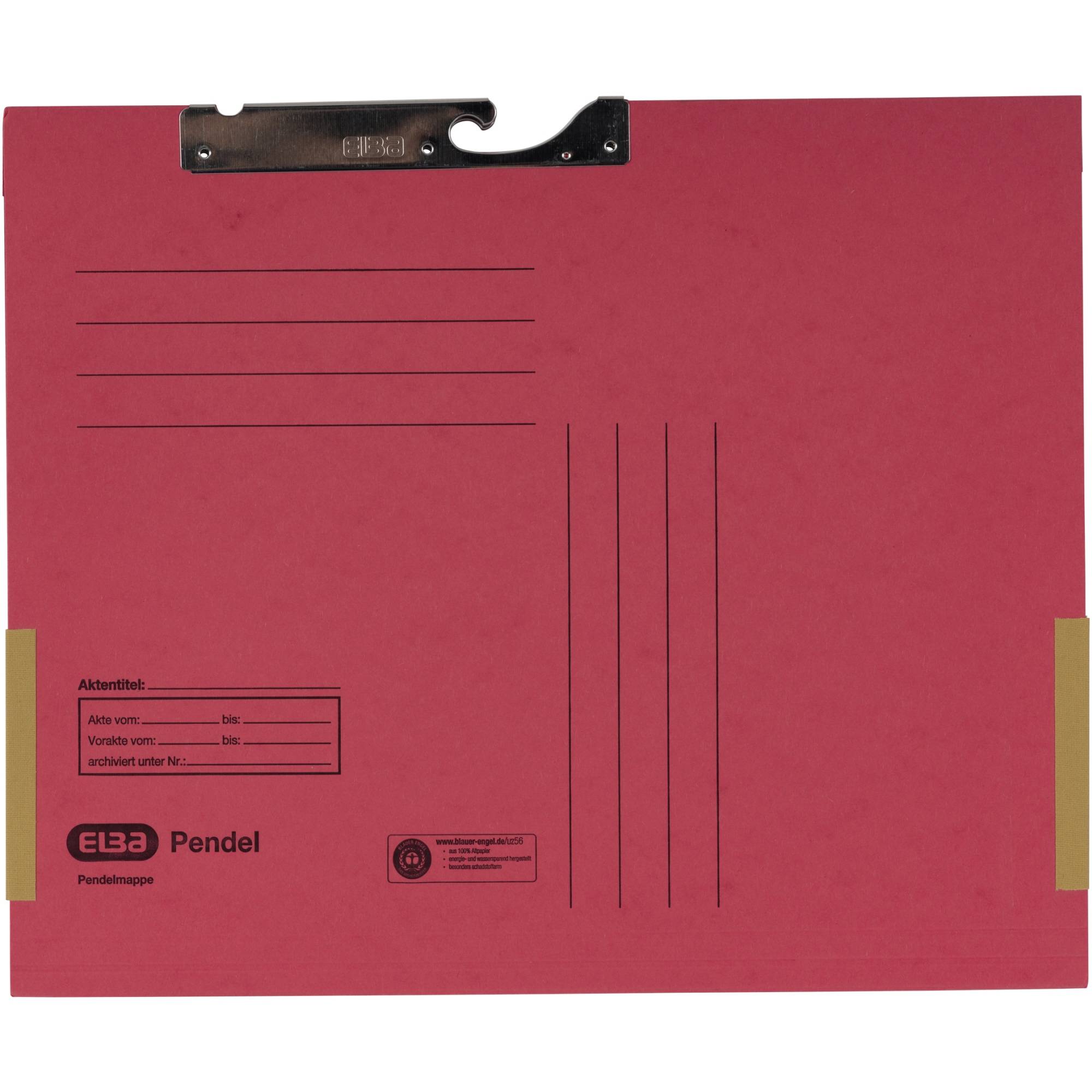 ELBA Pendeltasche 100570032 DIN A4 320g Manilakarton RC rot