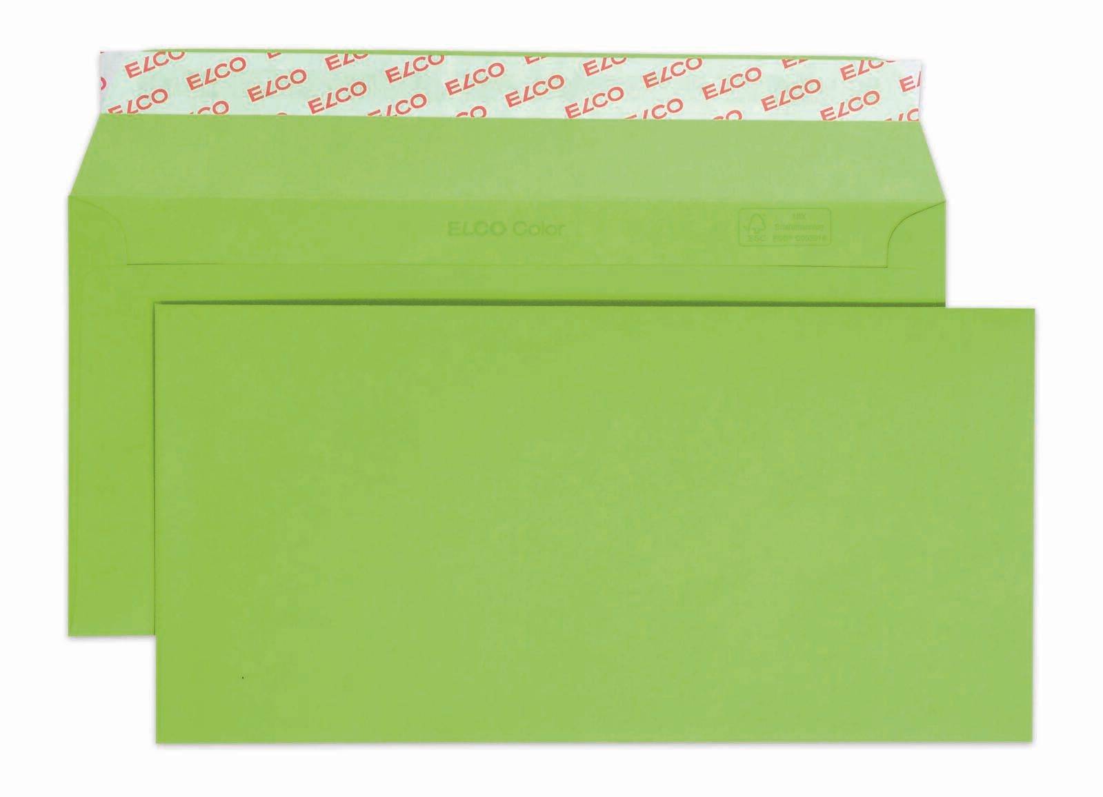 Elco Briefumschlag C5/6 DL HK intensiv-gruen 100g 229x114mm