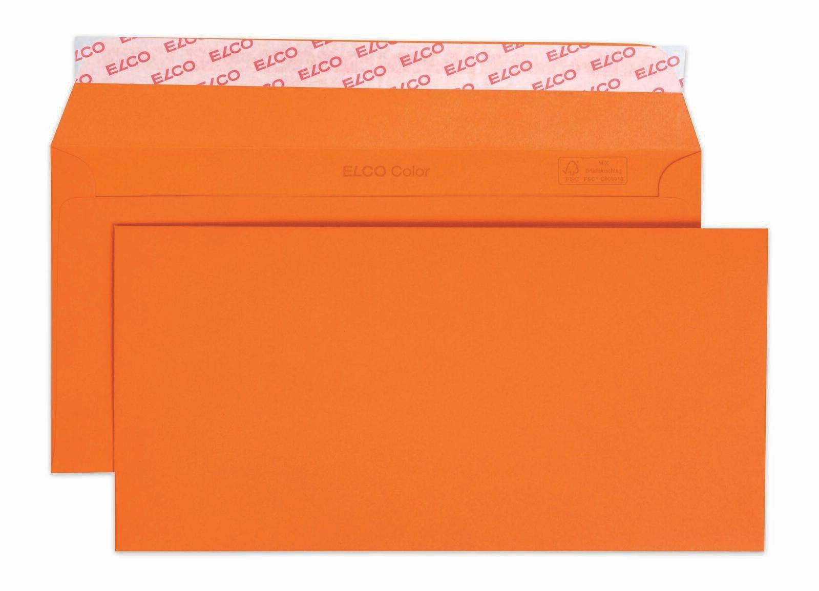 Elco Briefumschlag C5/6 DL HK orange 100g 229x114mm