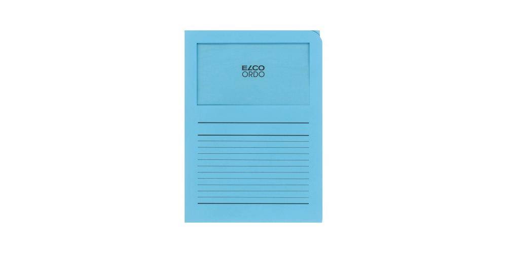 ELCO Sichtmappe Ordo classico DIN A4 120g/m² Papier blau 100 St./Pack.