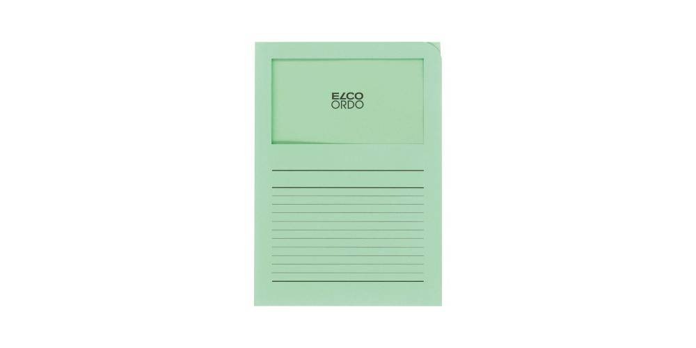 ELCO Sichtmappe Ordo classico DIN A4 120g/m² Papier grün 100 St./Pack.