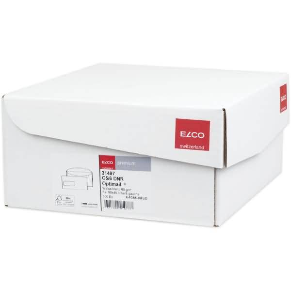 Elco Premium Optimail C5/6 229 x 114/46mm, C6/C5 (114 x 229 mm), Weiß, 90 x 45 mm, 80 g/m², 114 mm, 229 mm