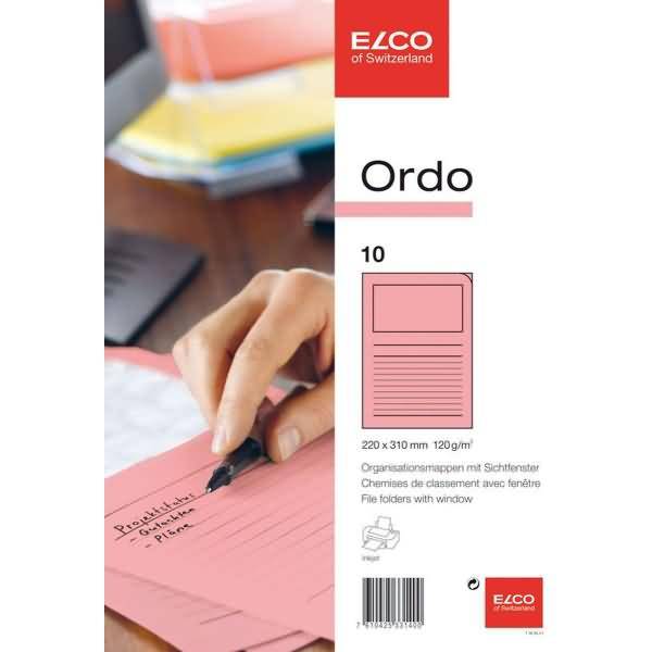 Organisationsmappe Ordo classico Papier A4 220x310 mm rosa VE=10 Stück