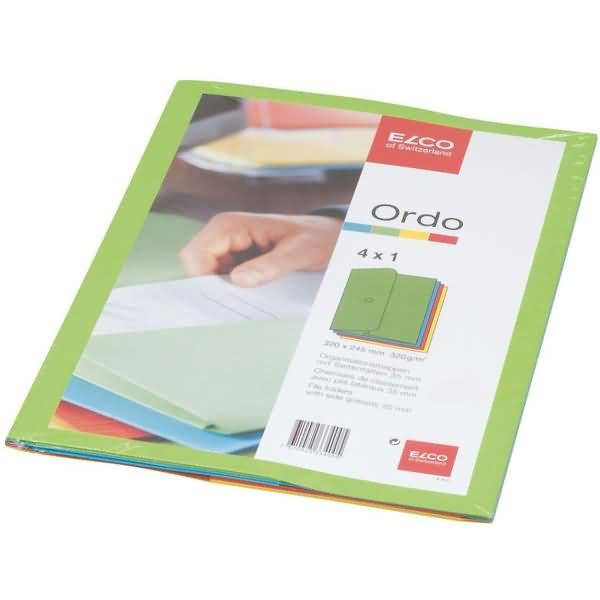 Organisationsmappe Ordo forte 320 g/qm A4 4 Farben gemischt VE=4 Stück