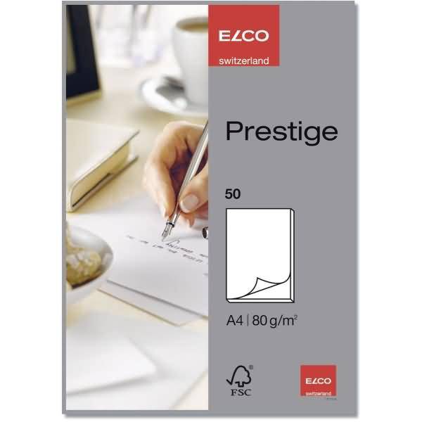 Schreibblock Prestige A4 weiß 80 g/qm blanko 50 Blatt