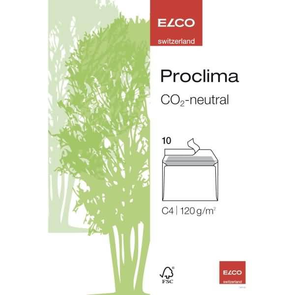 Briefumschläge Proclima Box C4 weiß Recycling Haftklebung Papier 120 g/qm VE=10 Stück