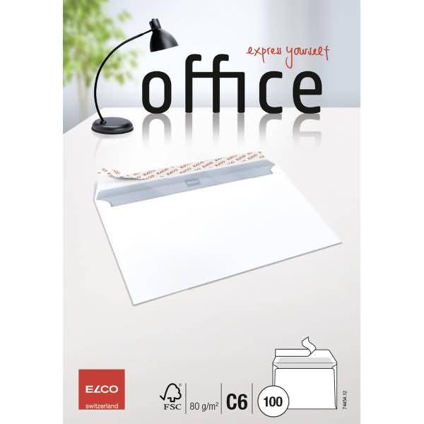 Briefumschläge C6 hochweiß Haftklebung mit Innendruck 80 g/qm VE=100 Stück