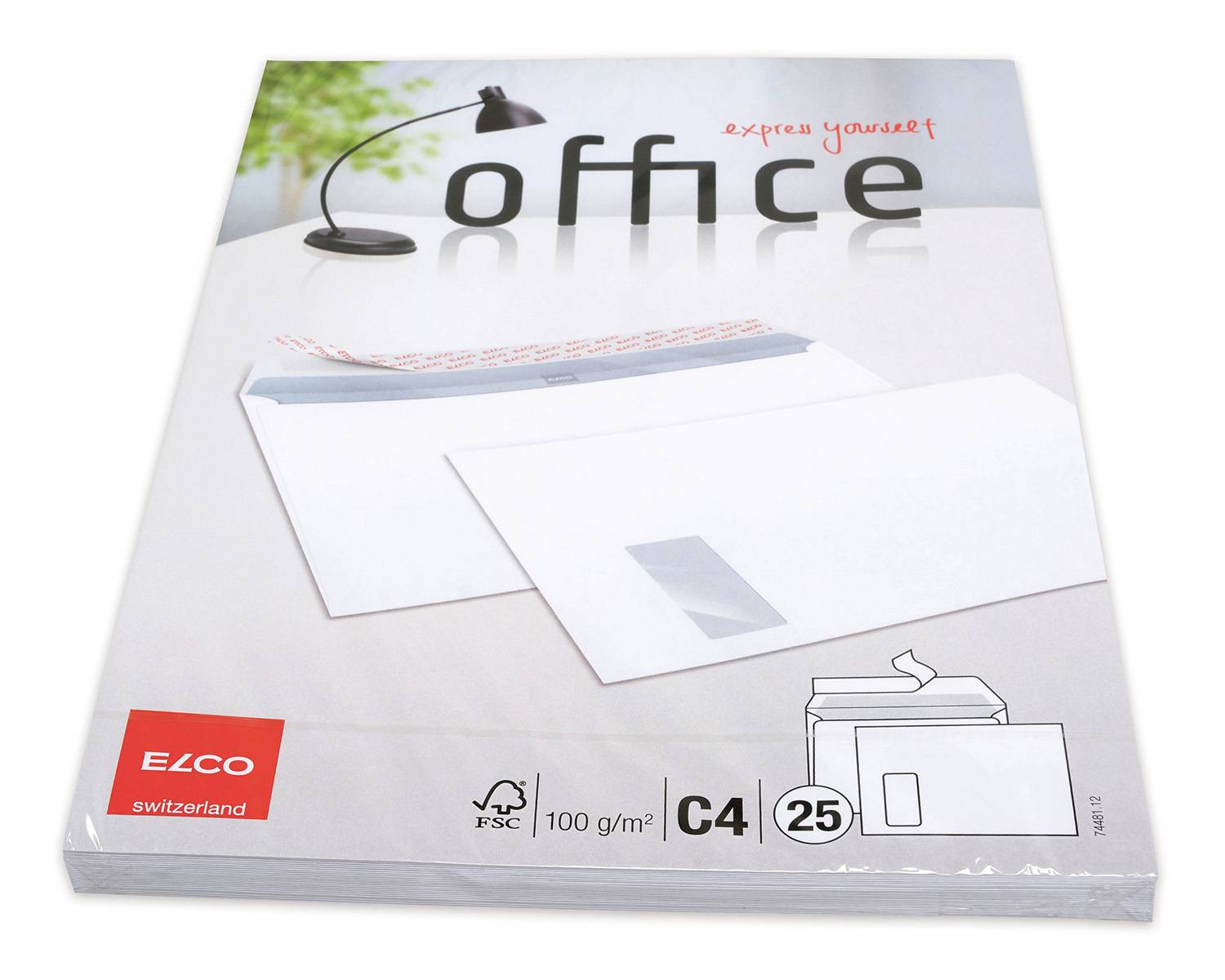 Elco 74481.12, C4 (229 x 324 mm), Weiß, Papier, 100 g/m², Forest Stewardship Council (FSC), 25 Stück(e)