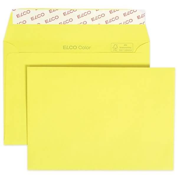 Elco 74634.72, C6 (114 x 162 mm), Gelb, Forest Stewardship Council (FSC)