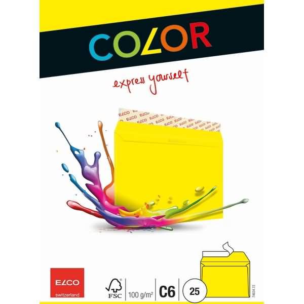 Elco 74634.72 - C6 (114 x 162 mm) - Gelb - Forest Stewardship Council (FSC) - Co
