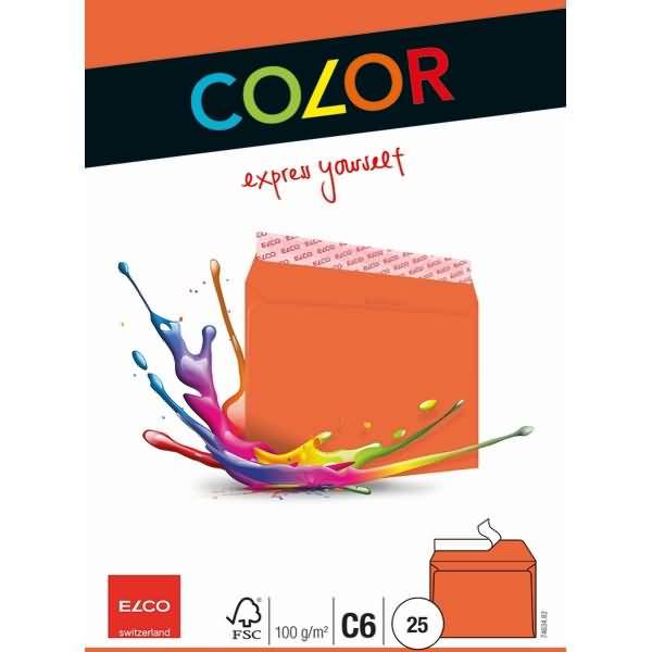 Elco 74634.82 - C6 (114 x 162 mm) - Orange - Forest Stewardship Council (FSC) -