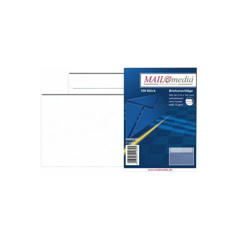MAILmedia Briefumschlag Offset weiß, C6, ohne Fenster