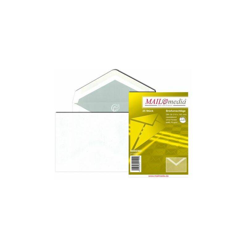 MAILmedia Briefumschlag Offset weiß, DIN Lang, ohne Fenster