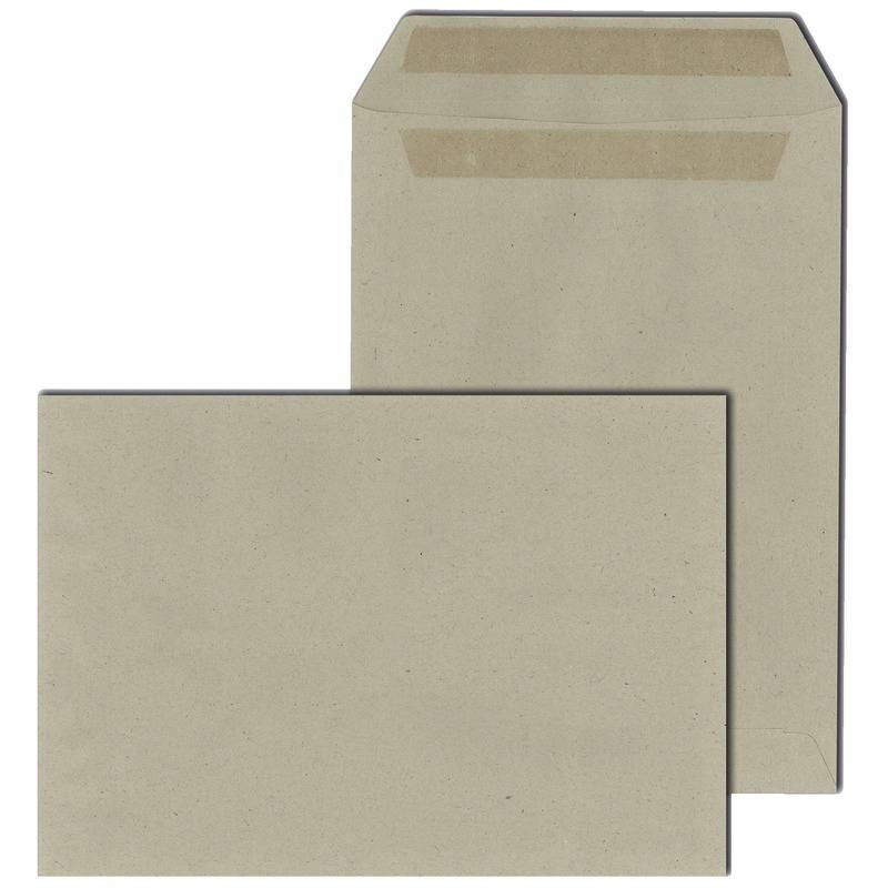 Versandtaschen DIN C5, 162 x 229 mm, Recycling, selbstklebend, grau, 80 g/m², Pa