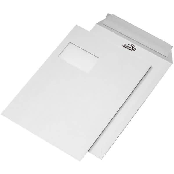 SECURITEX Versandtasche DIN C4, mit Fenster, weiß, Pack: 100 Stück