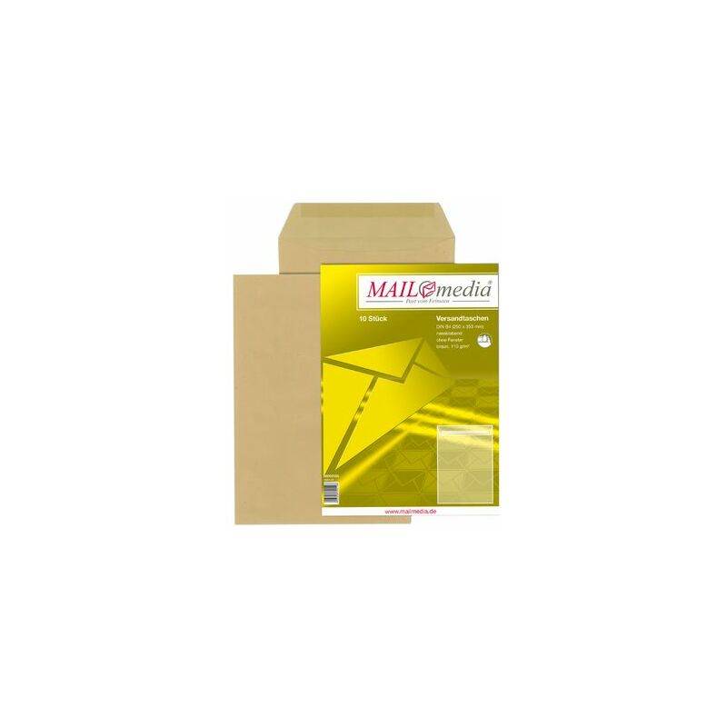 MAILmedia Versandtasche Natron braun, C4, ohne Fenster