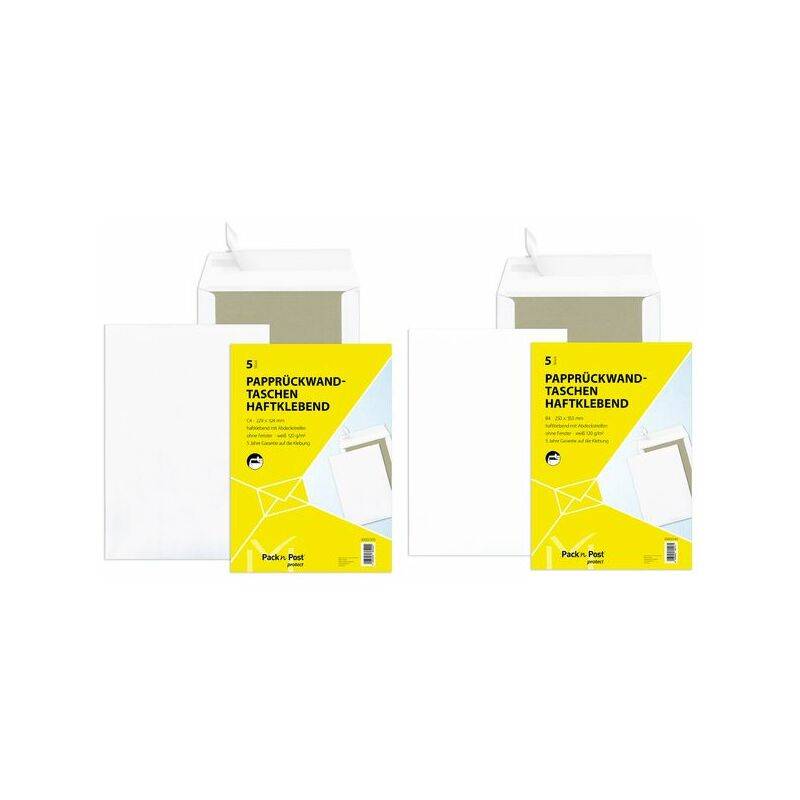 MAILmedia Versandtasche weiß mit Papprücken, B4,ohne Fenster