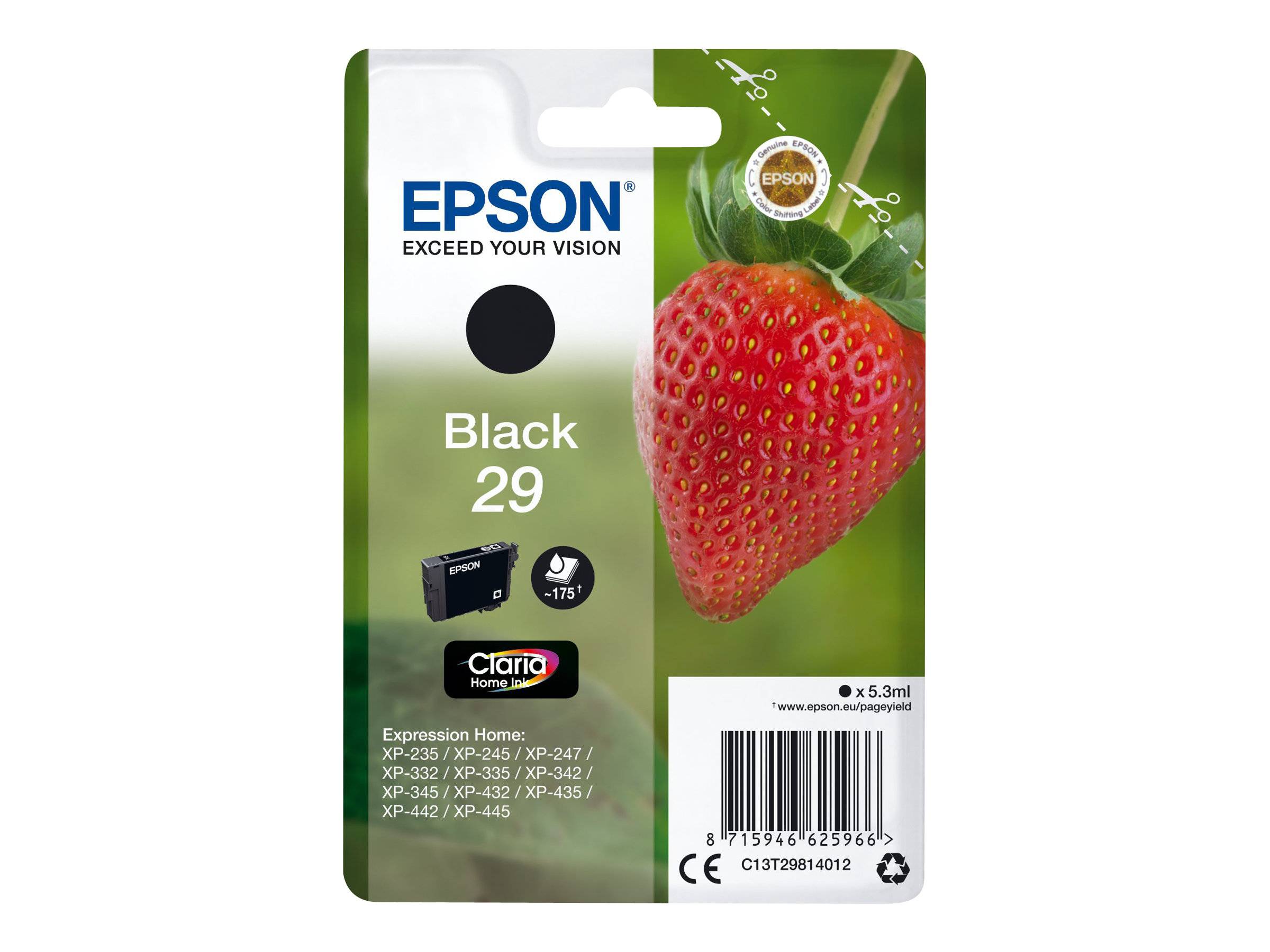 Epson 29 - 5.3 ml - Schwarz - Original - Blister mit RF- / aktustischem Alarmsig