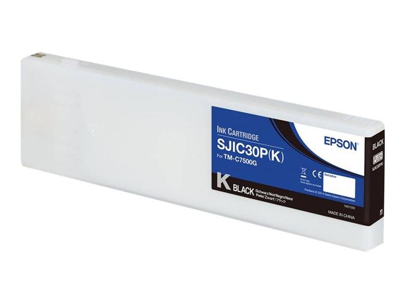 Epson schwarze Tintenpatronenschachtel mit der Bezeichnung „SJIC30P(K)