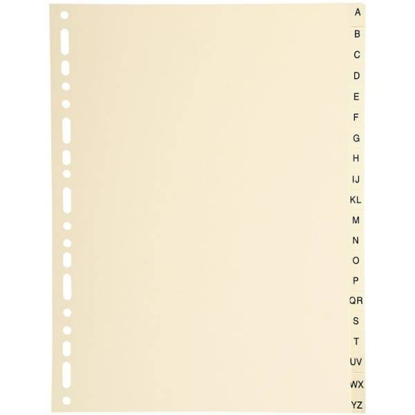 Register A4+ Karton 155g 20-teilig A-Z chamois