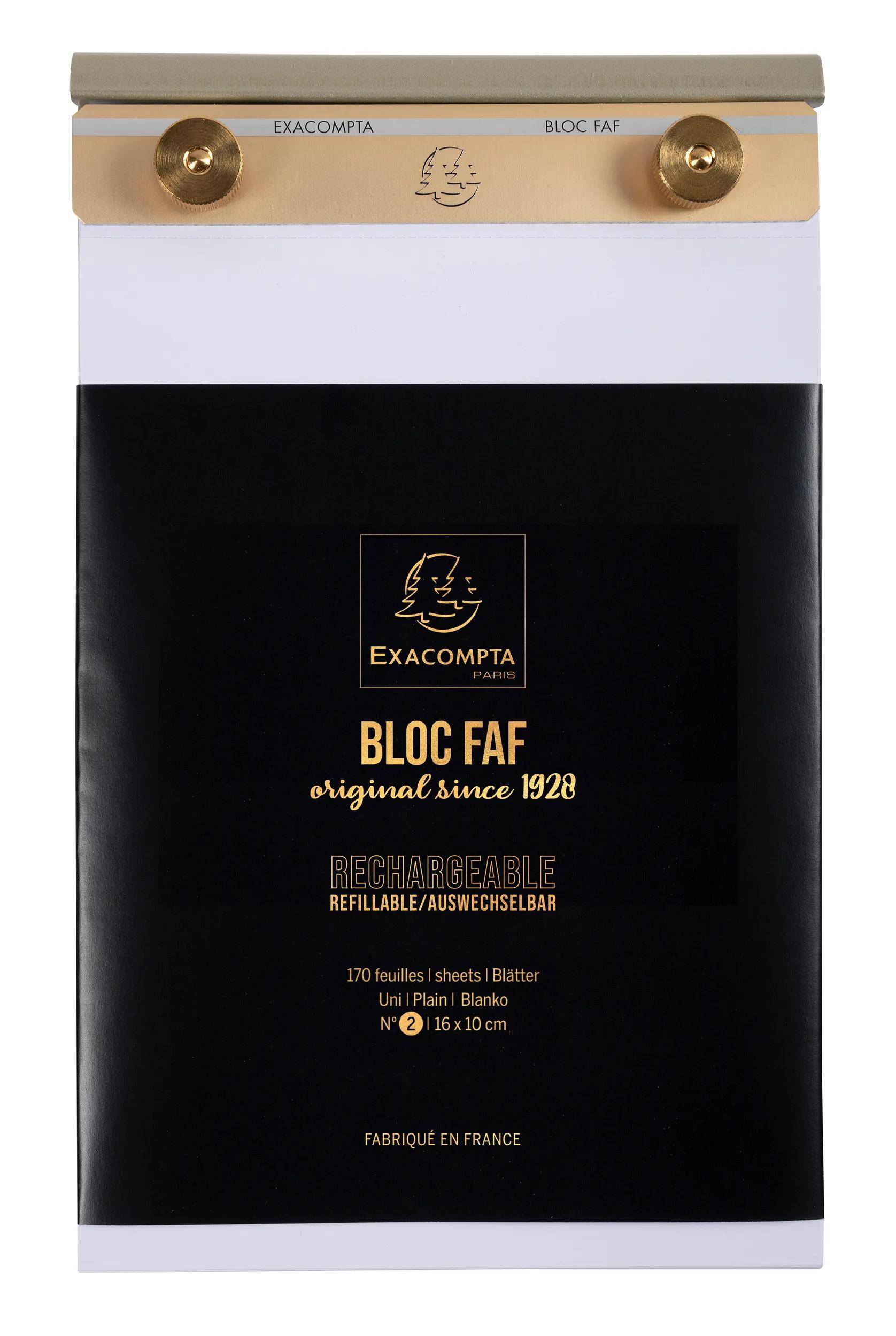 Exacompta Block FAF mit Einlage blanko, No. 2, 17x10 cm - 12112E