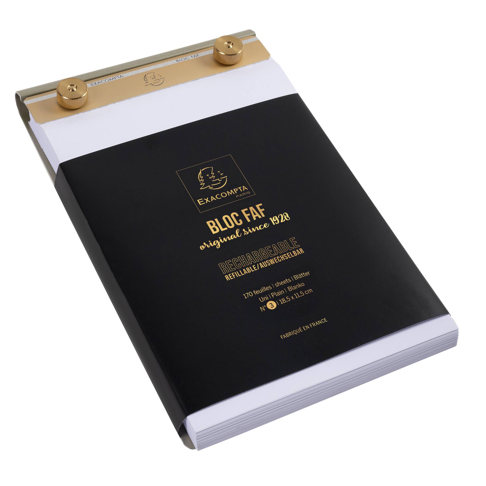 Exacompta Block FAF mit Einlage blanko, 18,5x11,5cm - 12113E