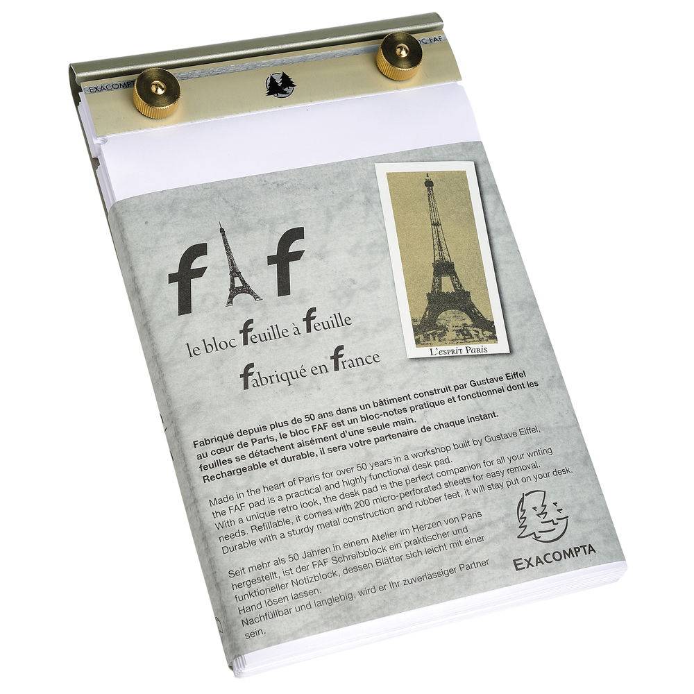 Exacompta Block FAF mit Einlage blanko, 18,5x11,5cm - 12113E