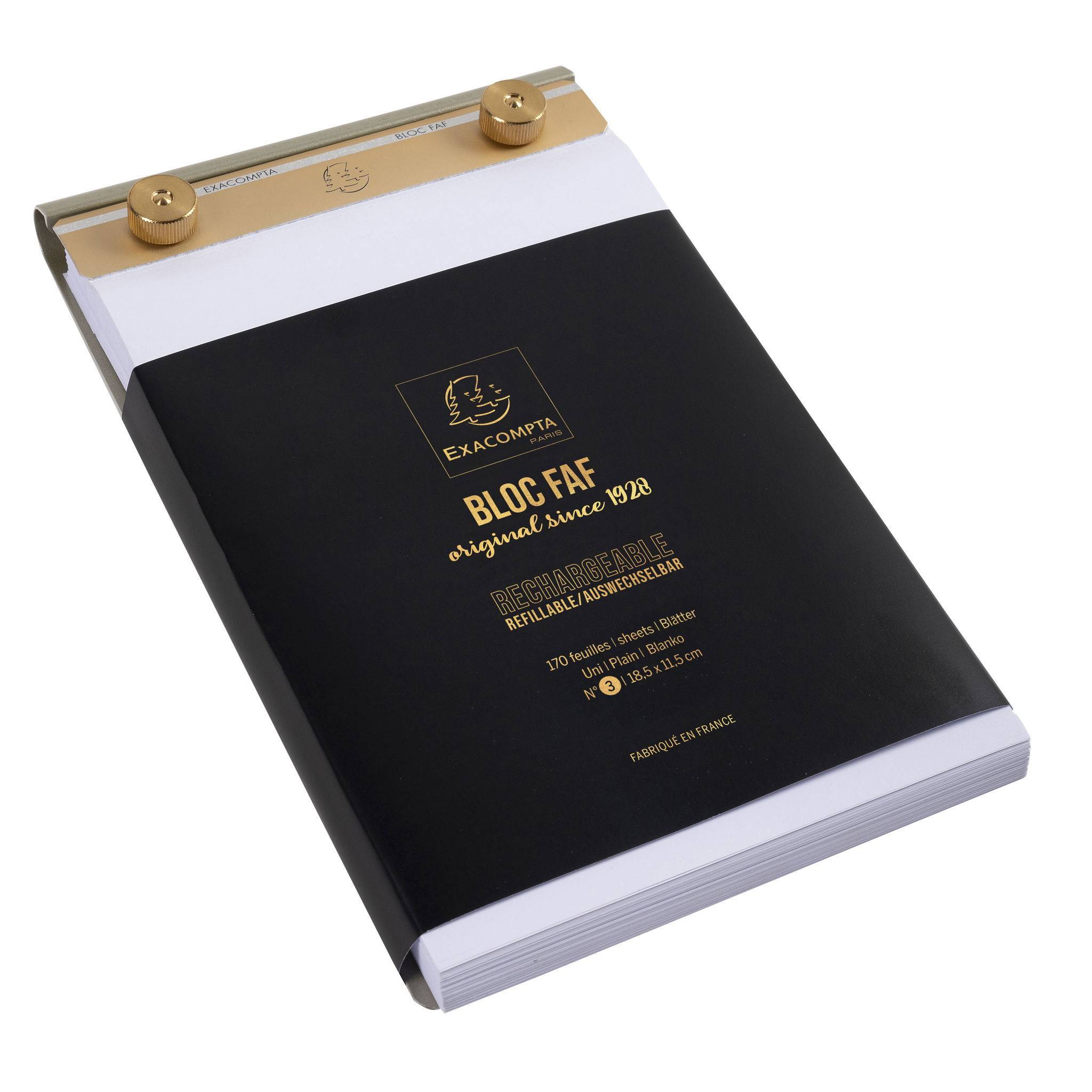 Exacompta Block FAF mit Einlage blanko, 18,5x11,5cm - 12113E