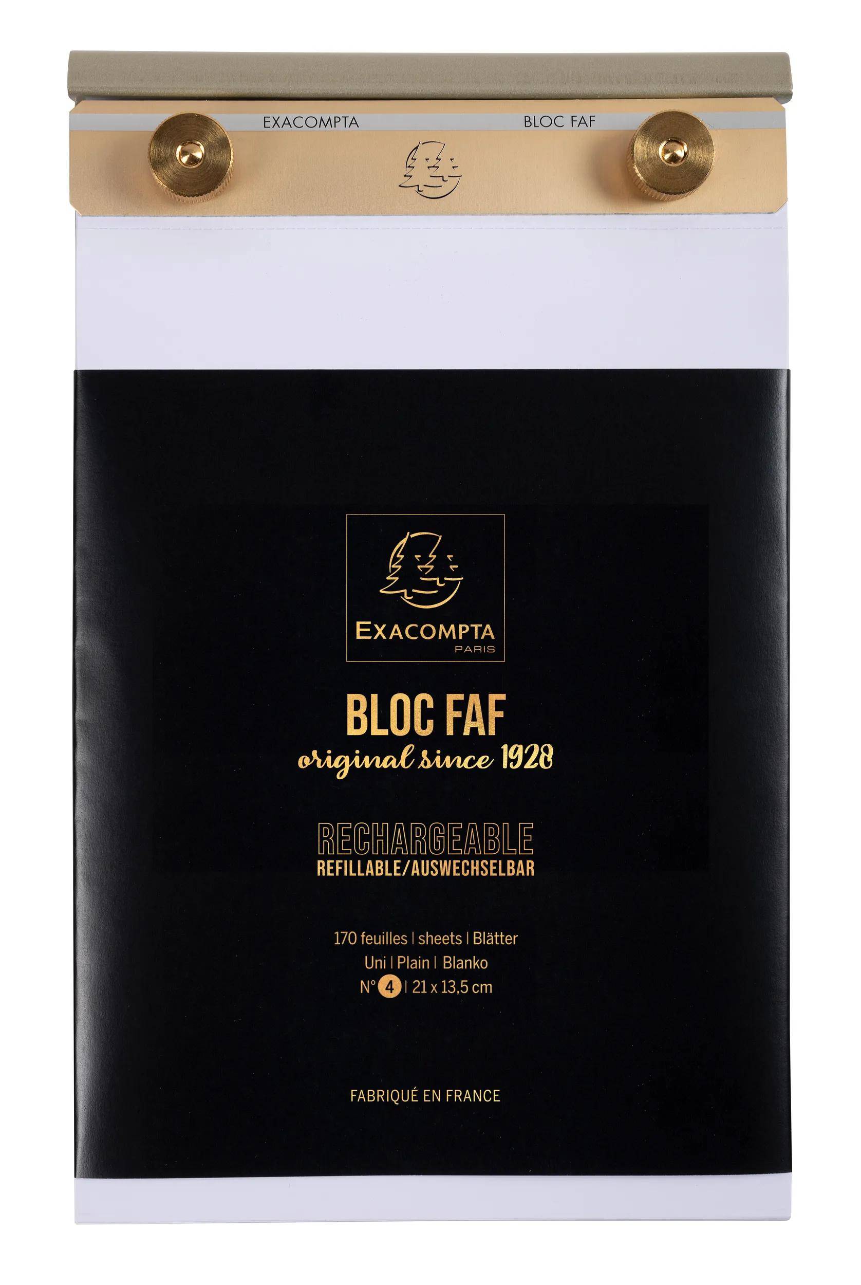 Exacompta Block FAF mit Einlage blanko, 21x13,5cm - 12114E