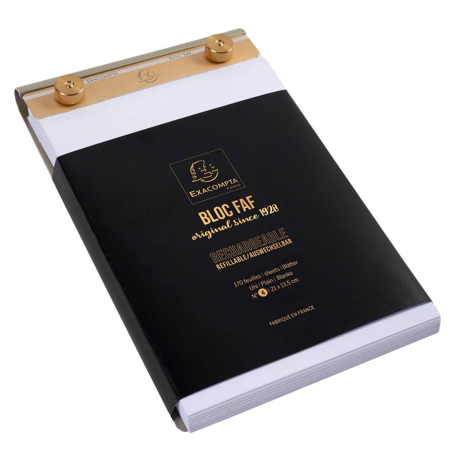 Exacompta Block FAF mit Einlage blanko, 21x13,5cm - 12114E