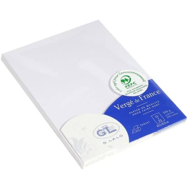 Karten Verge einfach C6 210g/qm VE=25 Stück weiß