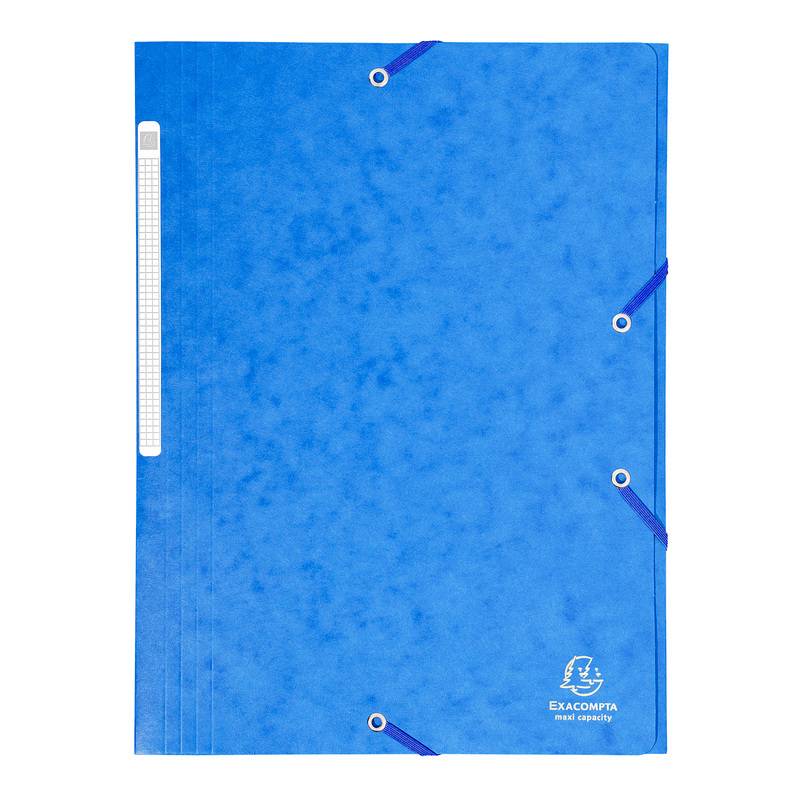 EXACOMPTA Eckspannermappe, DIN A4, Karton, blau