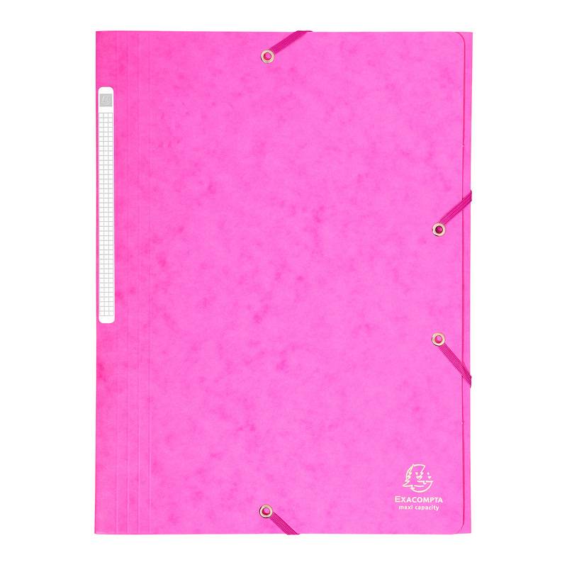 EXACOMPTA Eckspannermappe, DIN A4, Karton, rosa
