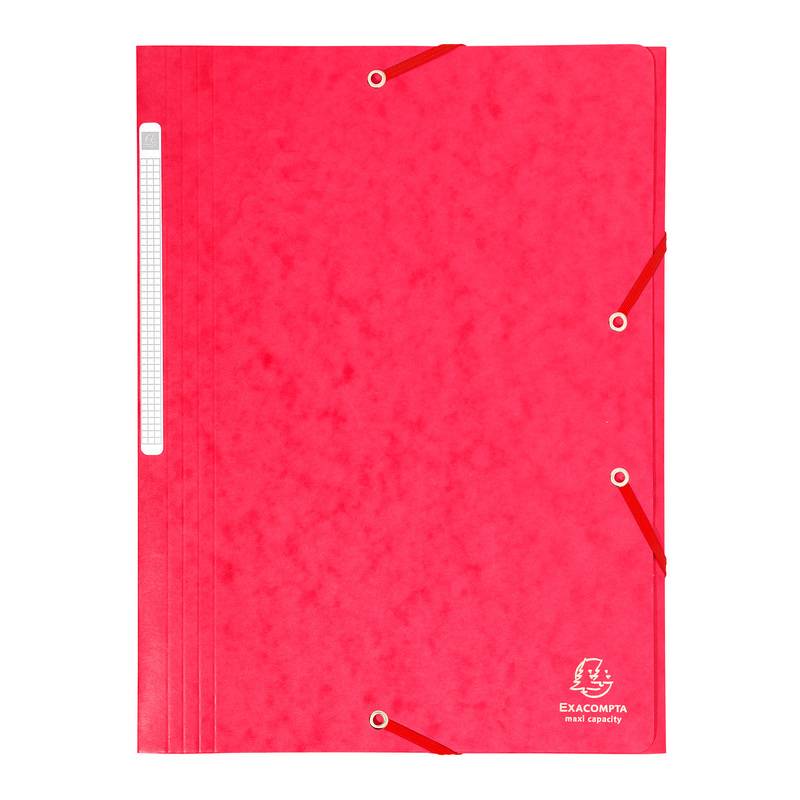 EXACOMPTA Eckspannermappe, DIN A4, Karton, rot
