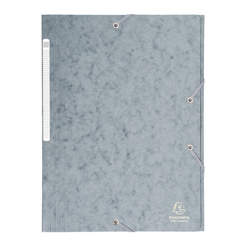 EXACOMPTA Eckspannermappe, DIN A4, Karton, grau