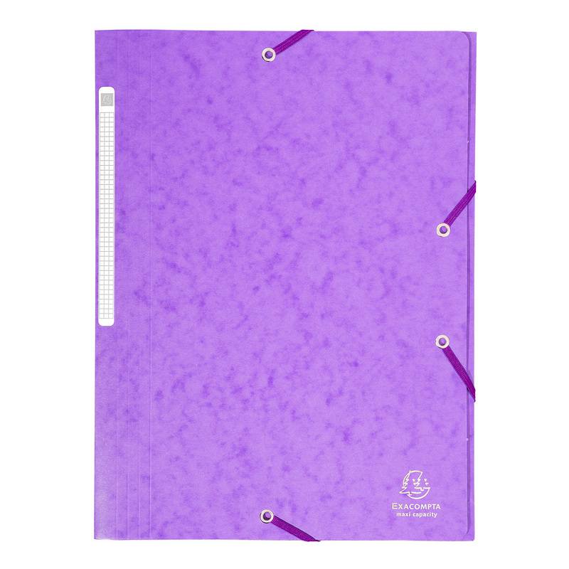 EXACOMPTA Eckspannermappe, DIN A4, Karton, violett