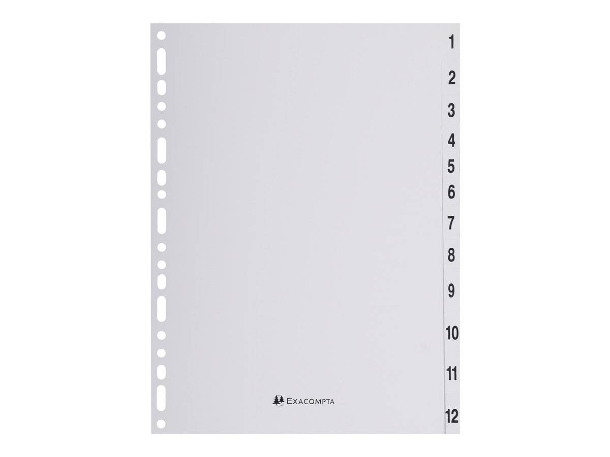 Exacompta - Trennelement - 12 Teile - vorgedruckt: 1-12