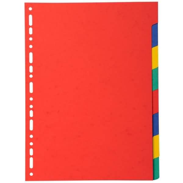 Register A4 Manilakarton 220g 8-teilig blanko farbig