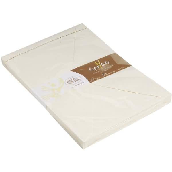 Umschläge Strohpapier C5 120g/qm VE=20 Stück elfenbein