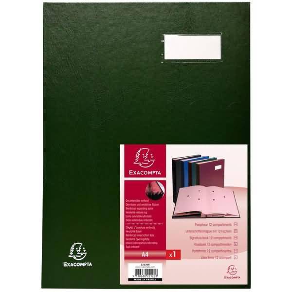 Unterschriftenmappe Direktion A4 12 Fächer farbig sortiert