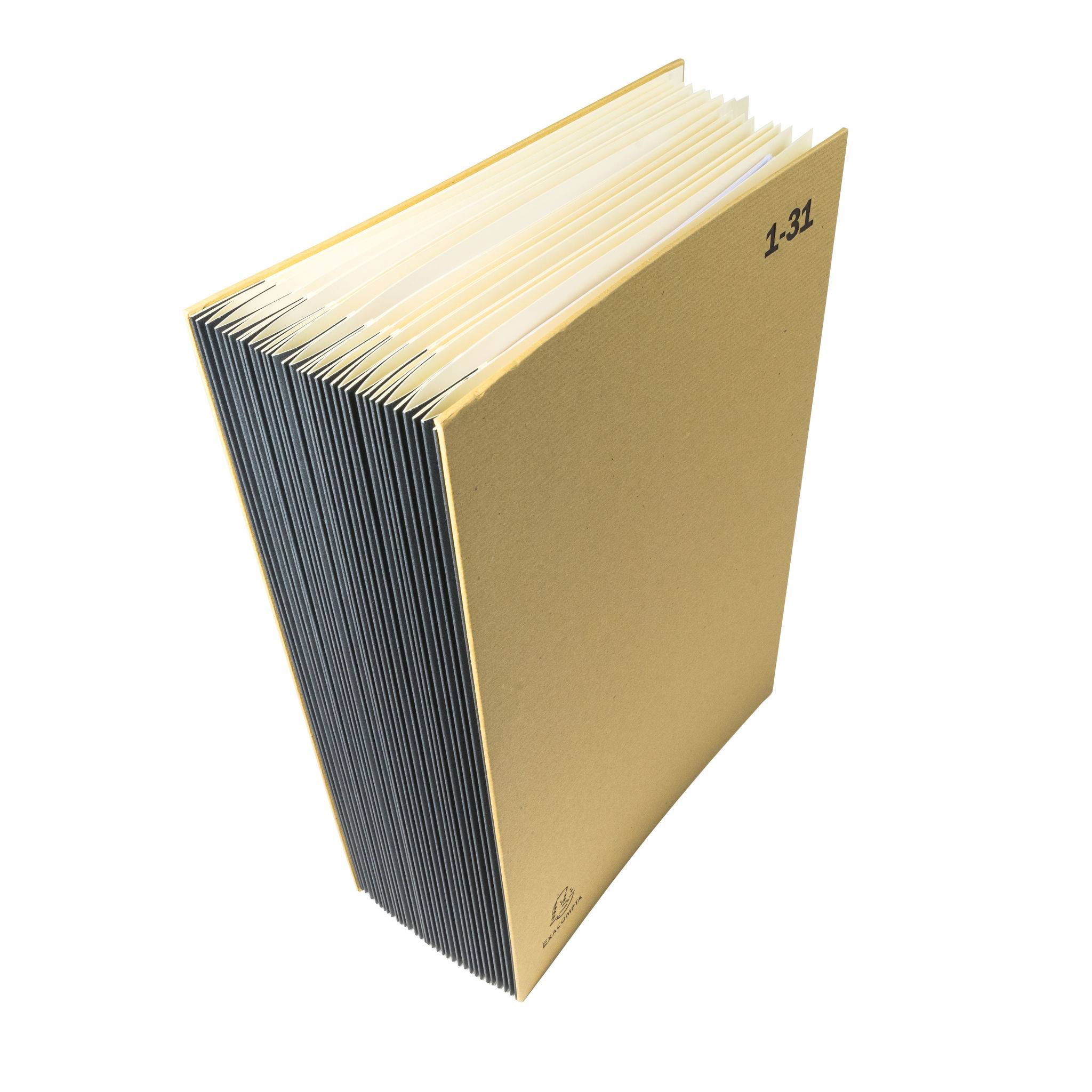 Exacompta Ordnungsmappe mit 31 Fächern von 1-31 Kraft, A4, Kraft braun, 22219E