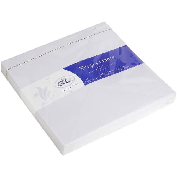 Umschläge Verge 16,5x16,5cm NK VE=25 Stück weiß