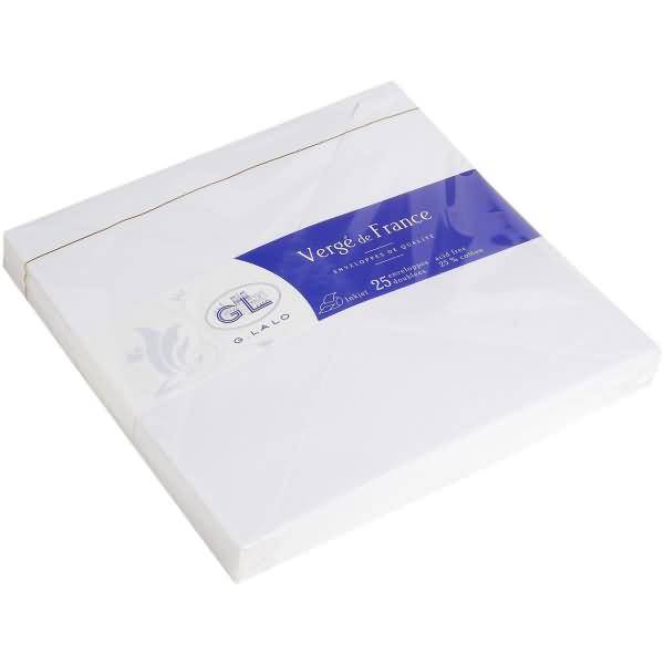 Umschläge Verge 16,5x16,5cm NK VE=25 Stück extraweiß