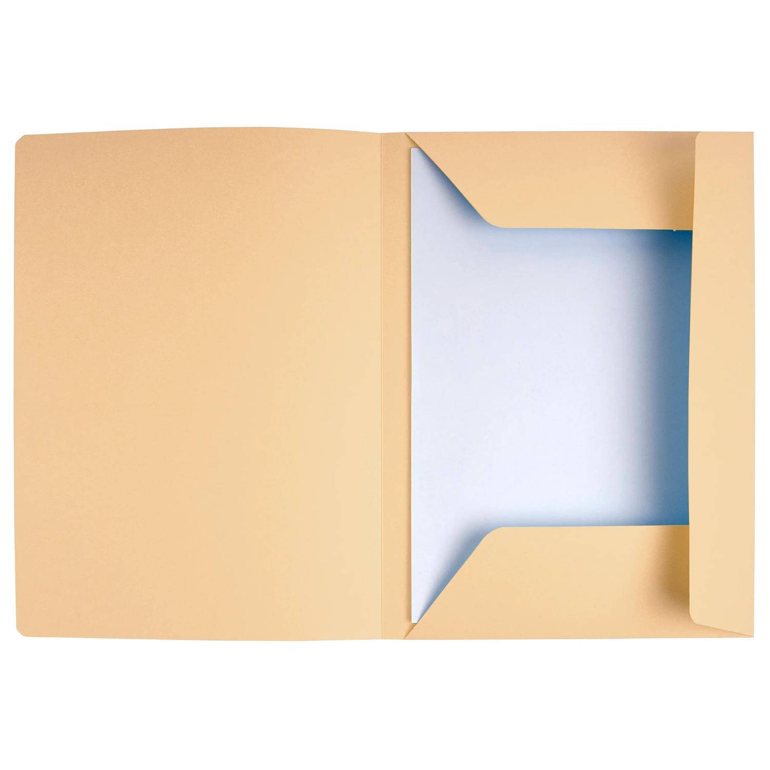 Exacompta Pack 50 Aktenmappen, mit 3 Klappen und Index, A4 - Sand - 235002E