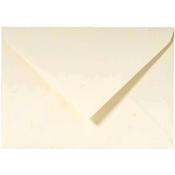 Umschläge Strohpapier C6 120g/qm VE=20 Stück elfenbein