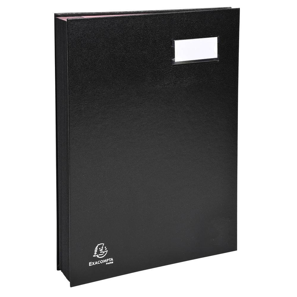 Exacompta Unterschriftenmappe Direktion, 12 Fächer, 24x32cm - Schwarz - 24121E