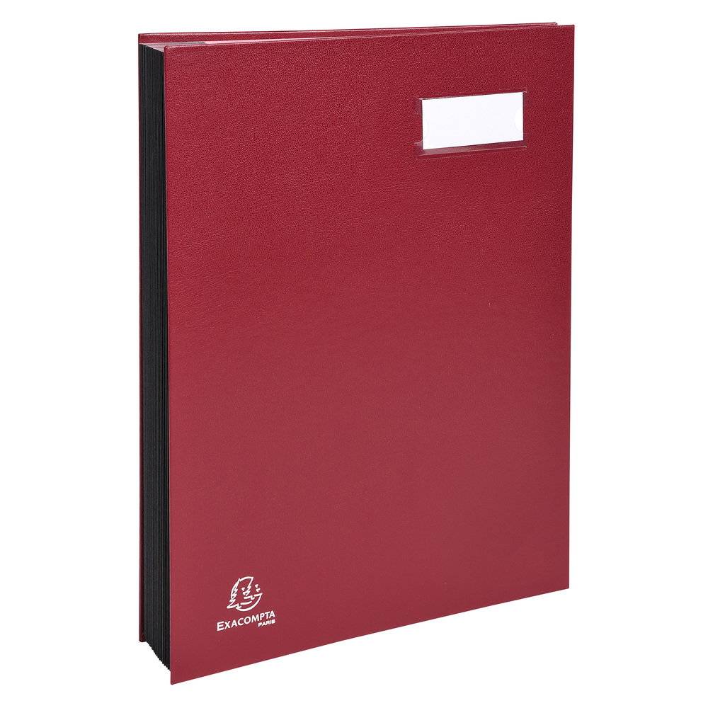 Exacompta Unterschriftenmappe Direktion, 24 Fächer, 24x32cm, Bordeauxrot, 24244E